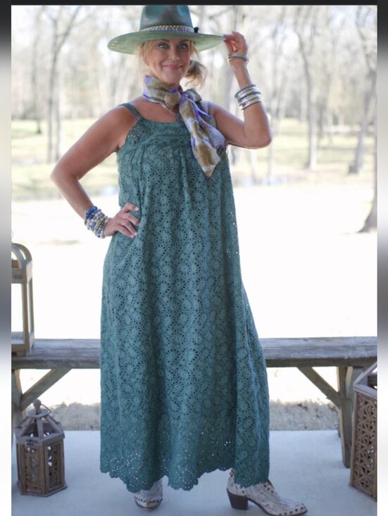 Jaded Gypsy Dresses & Skirts - New Eye See You Dress - Emerald - By Jaded Gypsy - Eyelet Lace